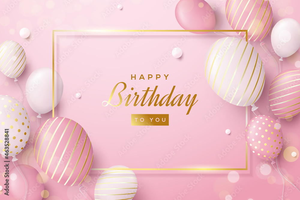 Những sọc vàng hòa quyện cùng bóng bay hồng tạo nên một không gian đầy phong cách và sang trọng để chúc mừng sinh nhật bạn bè, người thân. Hãy dành cho họ bất ngờ và niềm vui trong bữa tiệc sinh nhật với nền chúc mừng sinh nhật hồng độc đáo này. 