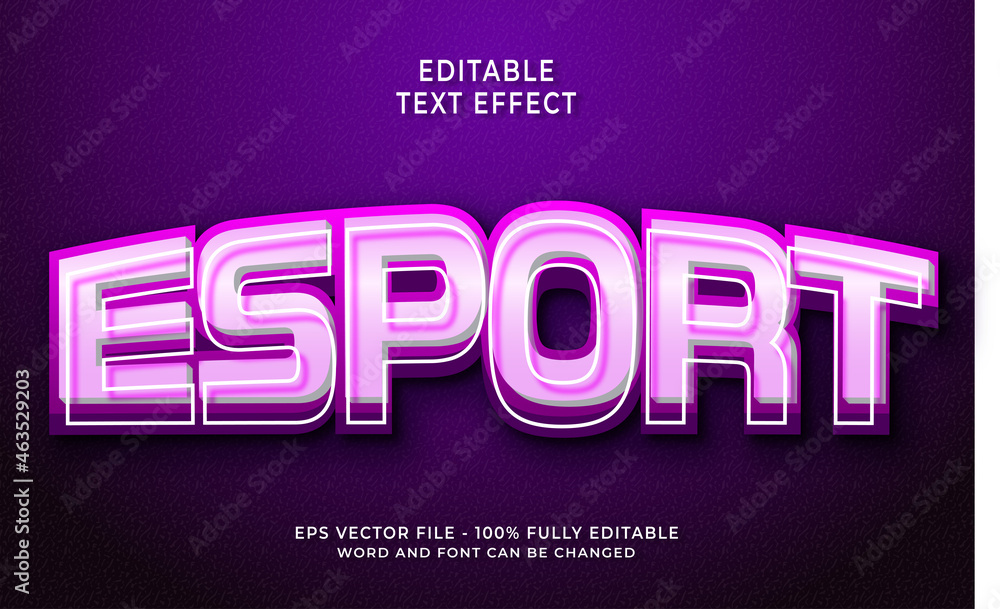 ESPORT text effect - Editable text effect
