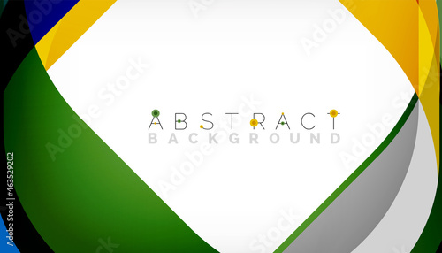 Abstract square shape with overlapping waves, minimal geometric background. Vector Illustration For Wallpaper, Banner, Background, Landing Page