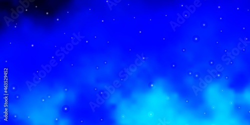 Light BLUE vector background with small and big stars.