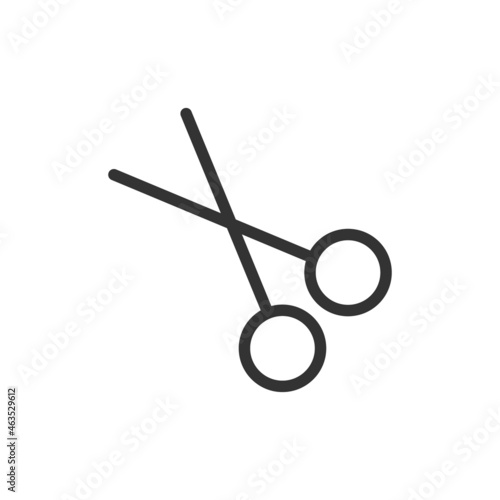 Scissors line icon in trendy style.