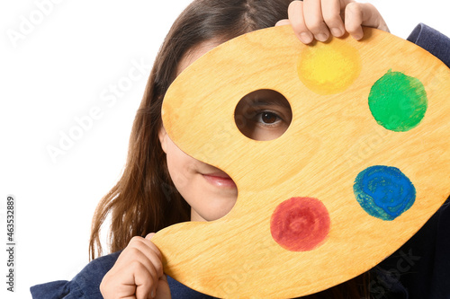 Cute little painter with pa...