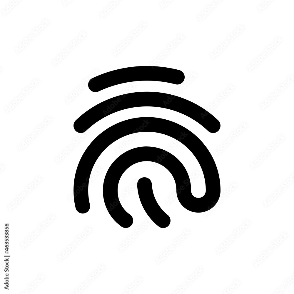Finger print, line web or mobile interface vector icon. Isolated on white background. Sign for your web site design, logo, app, UI. Finger print, line web or mobile interface vector icon. Isolated on white background. Sign for your web site design, logo, app, UI.
