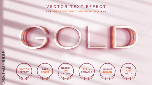 Gold - Editable Text Effect, Font Style