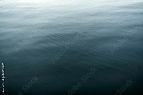 The surface of the water with a gradient of color from dark to light