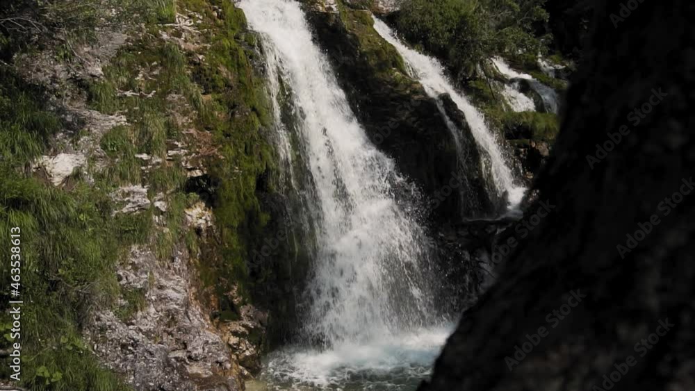 Italian Waterfall Di Vallesinella in Trentino Italy - Handheld Steady Shot Italian Waterfall Di Vallesinella in Trentino Italy - Handheld Steady Shot