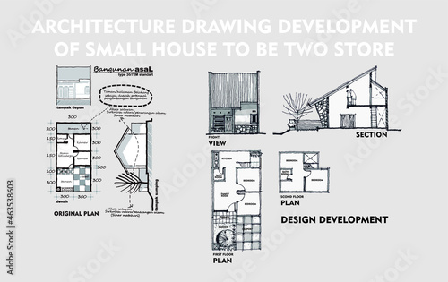 Architecture Drawing Development of Small House