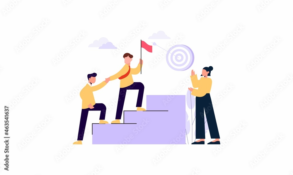 Business team goals concept illustration