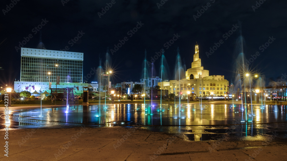 Fanar mosque qatar night photo