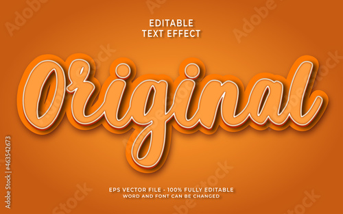 original editable text effect
