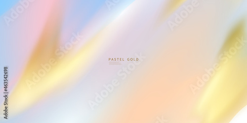 Background design in golden abstract horizontal pastel hologram