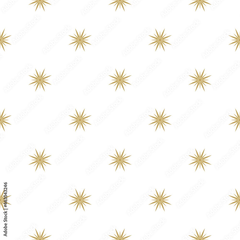 Seamless cute pattern with golden stars or sparkles on white background. Seamless cute pattern with golden stars or sparkles on white background.