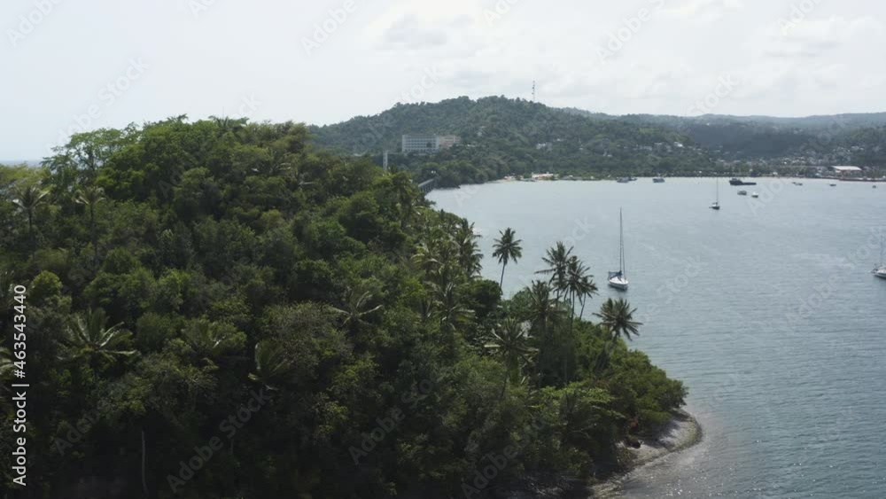 Eastern Peninsula Of Samana In Dominican Republic - aerial shot Eastern Peninsula Of Samana In Dominican Republic - aerial shot