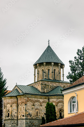 Saint mosaic in Orthodox monastery in Serbian national park Frushka Gora