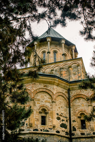 Saint mosaic in Orthodox monastery in Serbian national park Frushka Gora