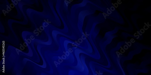 Dark BLUE vector pattern with curves.