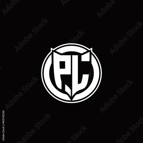 Free Download PL Logo monogram with shield and circluar shape design tamplate - GFXLoad