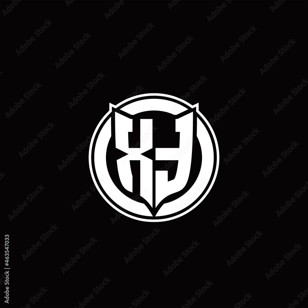 XT Logo monogram with shield and circluar shape design tamplate XT Logo monogram with shield and circluar shape design tamplate