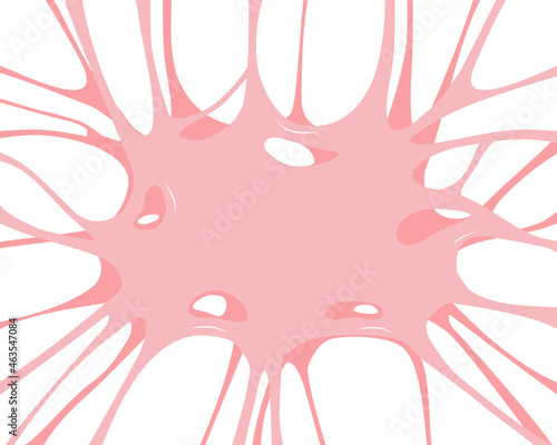 Chewing gum burst background. The slime was stretched. Space for text. Vector illustration