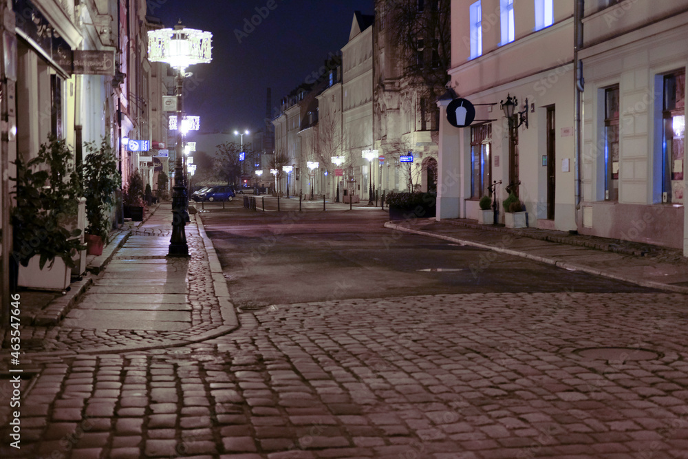 Obraz premium Streets of the city of Poznan