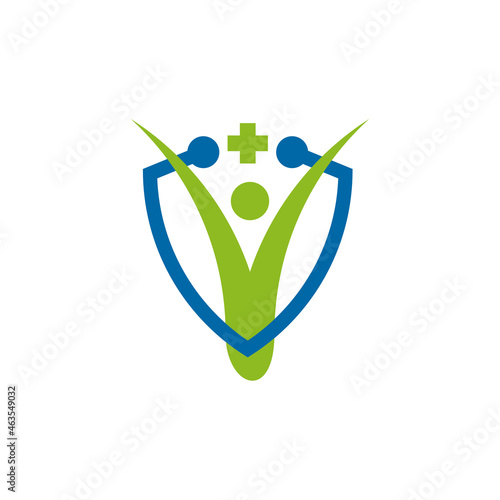 Online medical app tech logo design