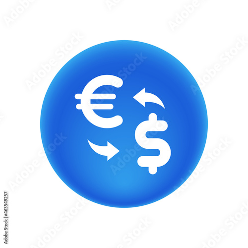 Exchange Euro to Dollar - Sticker
