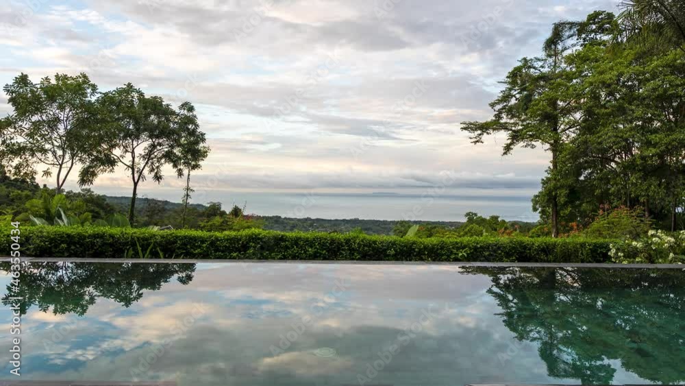 Time lapse of a tropical paradise landscape with forest and sky, Costa Rica Time lapse of a tropical paradise landscape with forest and sky, Costa Rica