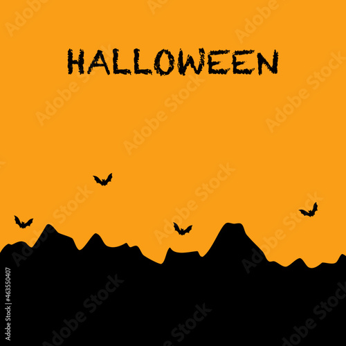 Halloween scary flat background vector and illustration.