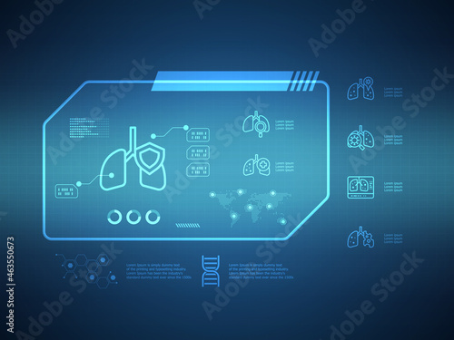 abstract lung protection disease futuristic