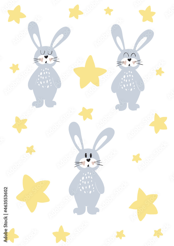 Obraz premium set of rabbits