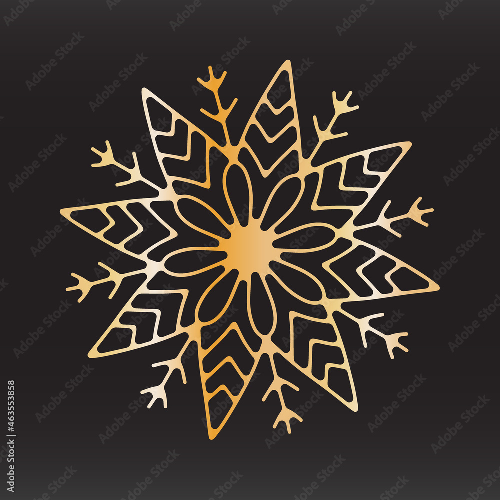 Obraz premium unique snowflake christmas vector design for brochure banner card sticker