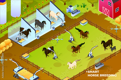 Smart Breeding House - Isometric Illustrationac