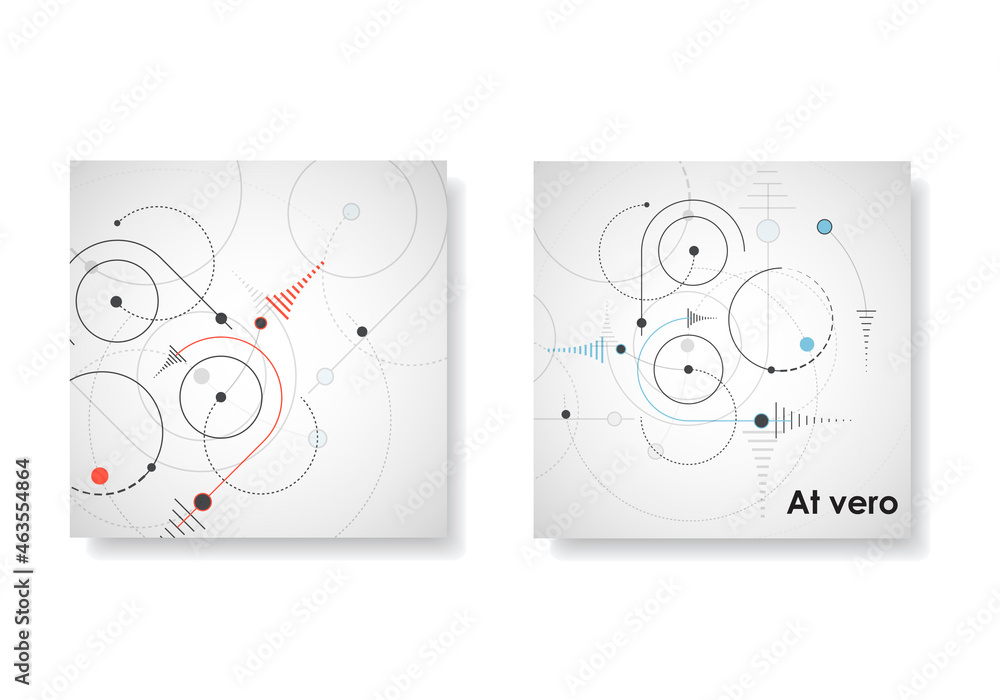Obraz premium Circles abstract background. Vector illustration template