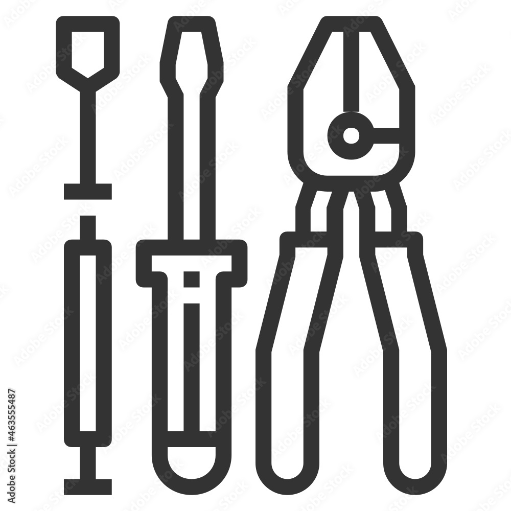 REPAIR TOOL LINE ICON