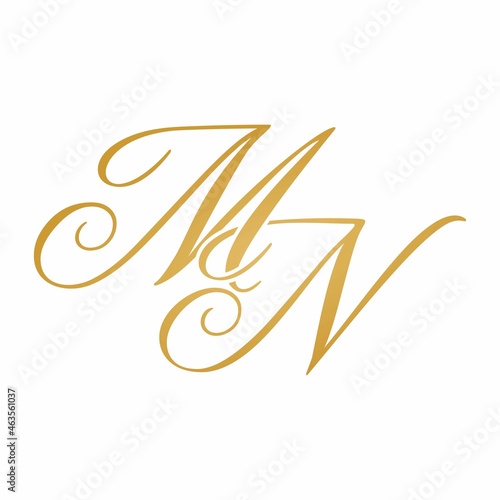 MN initial monogram logo
