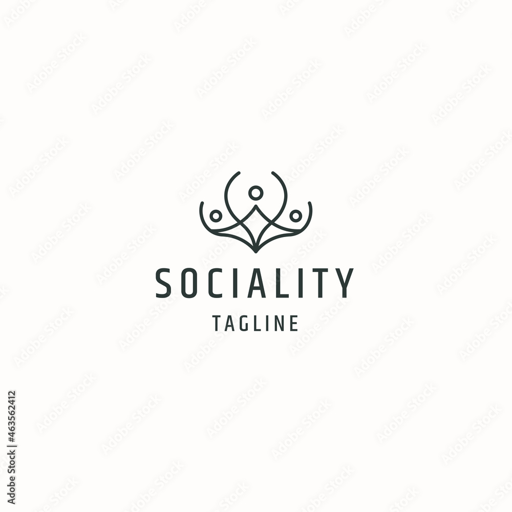 People teamwork logo icon design template flat vector People teamwork logo icon design template flat vector