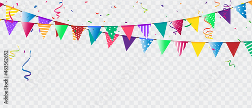 flag confetti party Colorful celebration background.