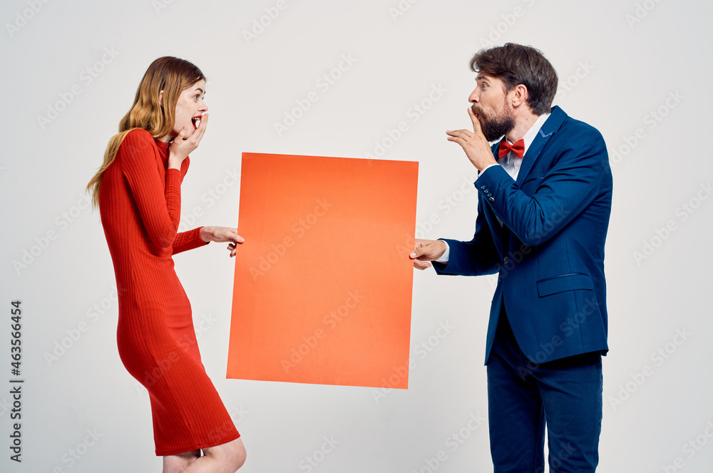 man and woman red poppy poster advertising discount man and woman red poppy poster advertising discount
