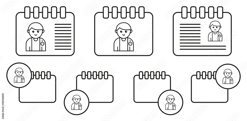 Nurse vector icon in calender set illustration for ui and ux, website or mobile application Nurse vector icon in calender set illustration for ui and ux, website or mobile application