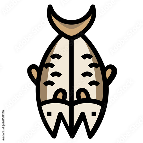 dried fish line icon