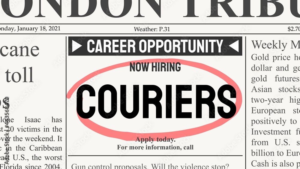 Courier job offer Courier job offer