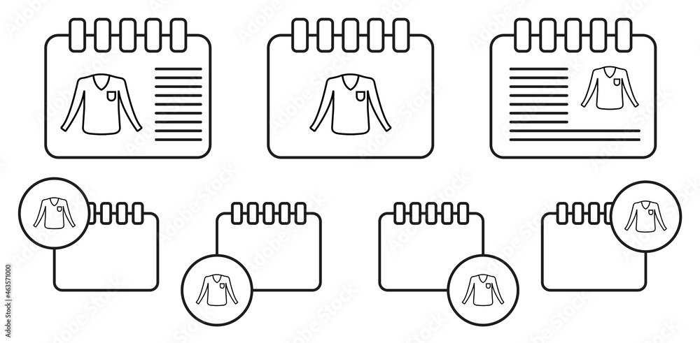 Sweater clothes man vector icon in calender set illustration for ui and ux, website or mobile application Sweater clothes man vector icon in calender set illustration for ui and ux, website or mobile application