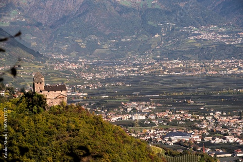 Bild auf Leinwand Blick auf das Etschtal bei Lana