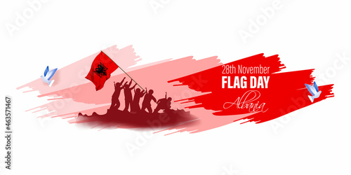 Vector illustration of happy Albania independence day
