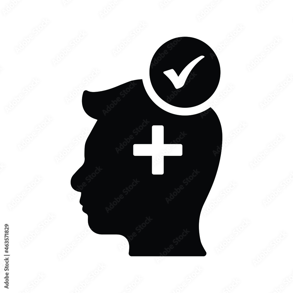 Optimistic, approve, positive icon. Black vector graphics. Optimistic, approve, positive icon. Black vector graphics.