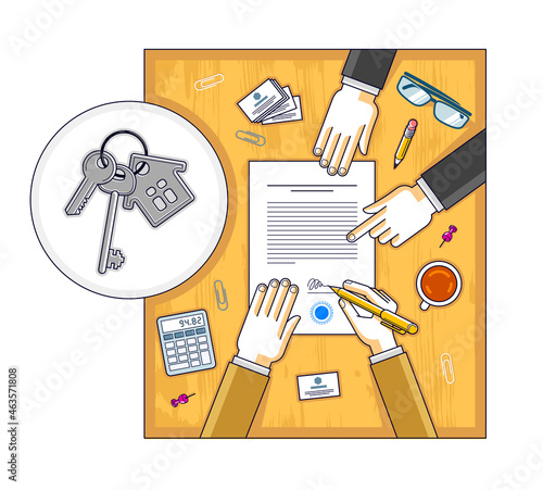 Man signs bank mortgage hyp...