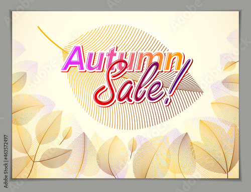 Autumn leaves horizontal ba...