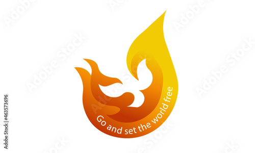 Pentecost Sunday design for print or use as poster, card, flyer or T Shirt