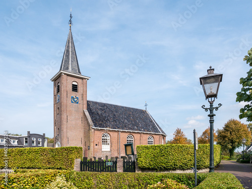 Dutch reformed church in village of Earnewald, Friesland, Netherlands photo