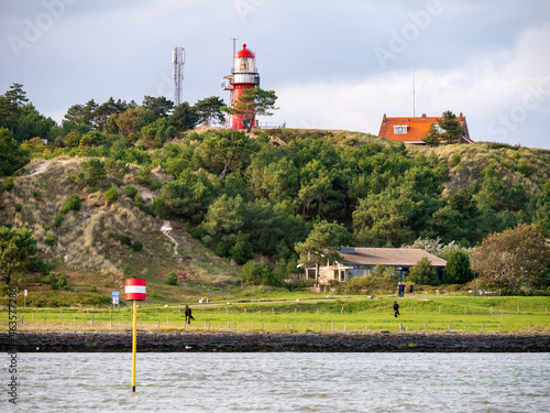 Vuurduin lighthouse on vuurboetsduin, East-Vlieland on West Frisian island Vlieland, Netherlands